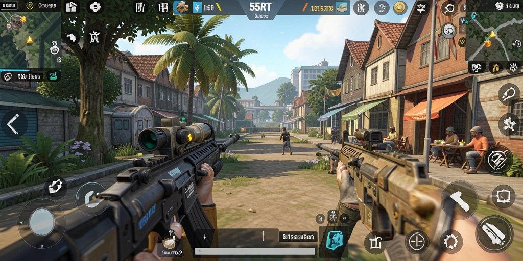 Tampilan gameplay 55RT yang menarik dan interaktif.