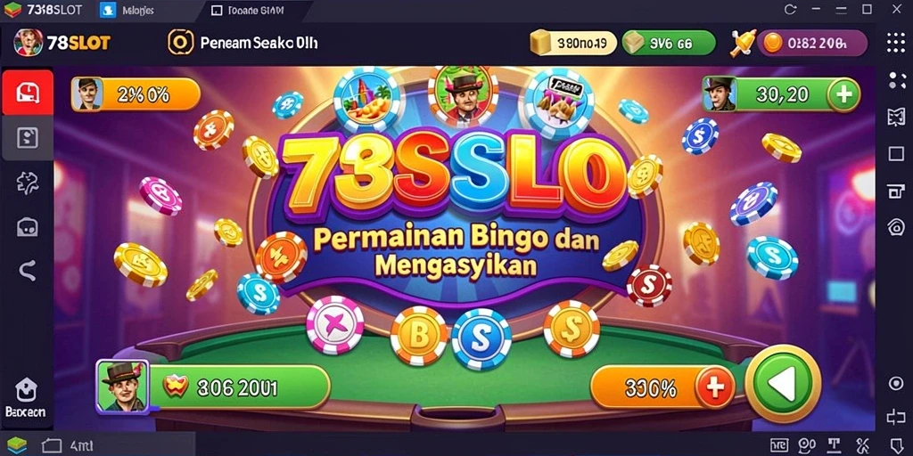 Screenshot menunjukkan gameplay seru di 738SLOT dengan bingo yang interaktif.