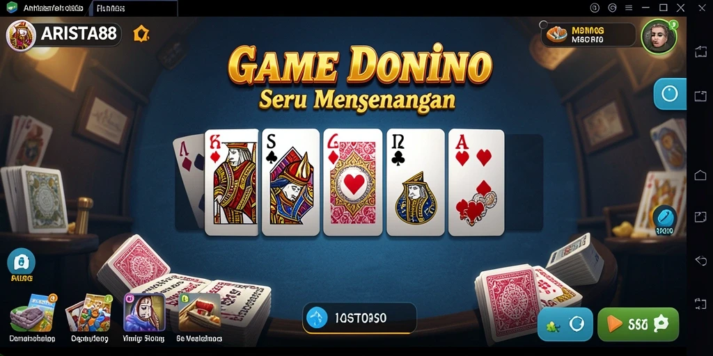 Screenshot gameplay ARISTA88 menampilkan momen seru di permainan Domino.