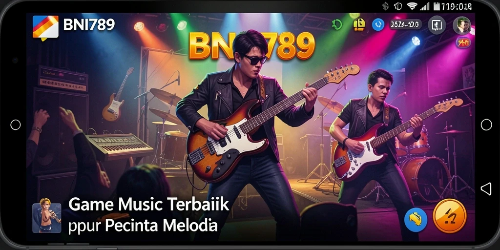 Screenshot gameplay BNI789, menampilkan keseruan bernyanyi.