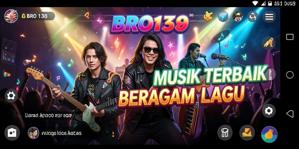 Tangkapan layar utama BRO138 menampilkan gameplay seru dengan musik yang menggugah semangat.