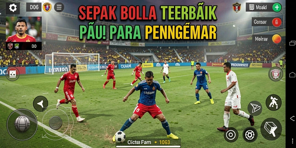 Gameplay seru D06 yang menghadirkan pengalaman sepak bola nyata.