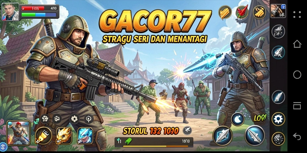 Tampilan gameplay strategis GACOR77 yang mendebarkan dan imersif.