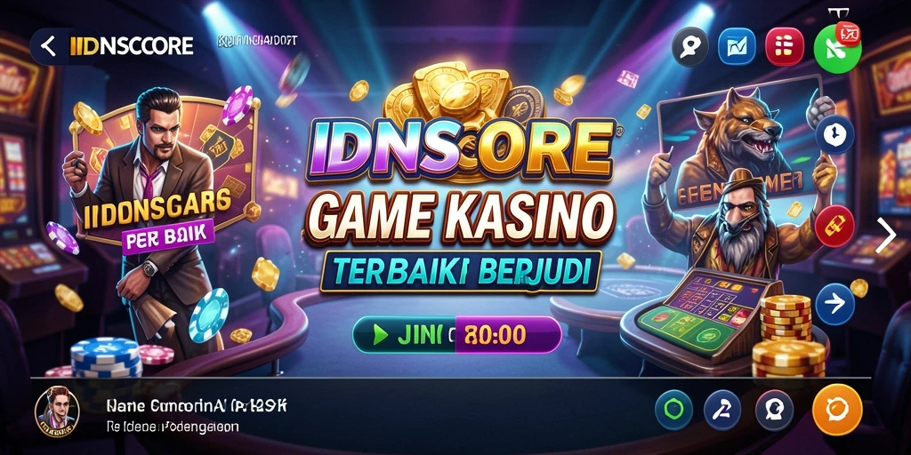 Tampilan menarik gameplay Kasino di IDNSCORE yang seru.