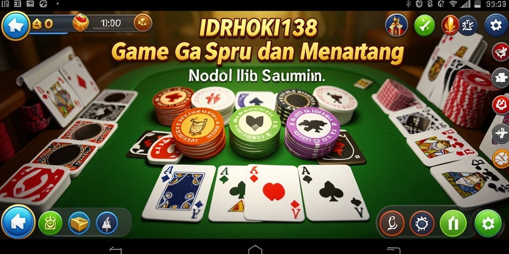 Tampilan screenshot gameplay Gaple IDRHOKI138 yang interaktif dan seru.