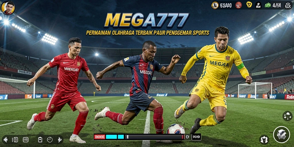 Screenshot MEGA777 menampilkan momen seru dalam pertandingan olahraga.