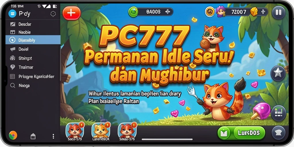 Tampilan gameplay seru dari PC777 yang menggambarkan keseruan permainan Idle.
