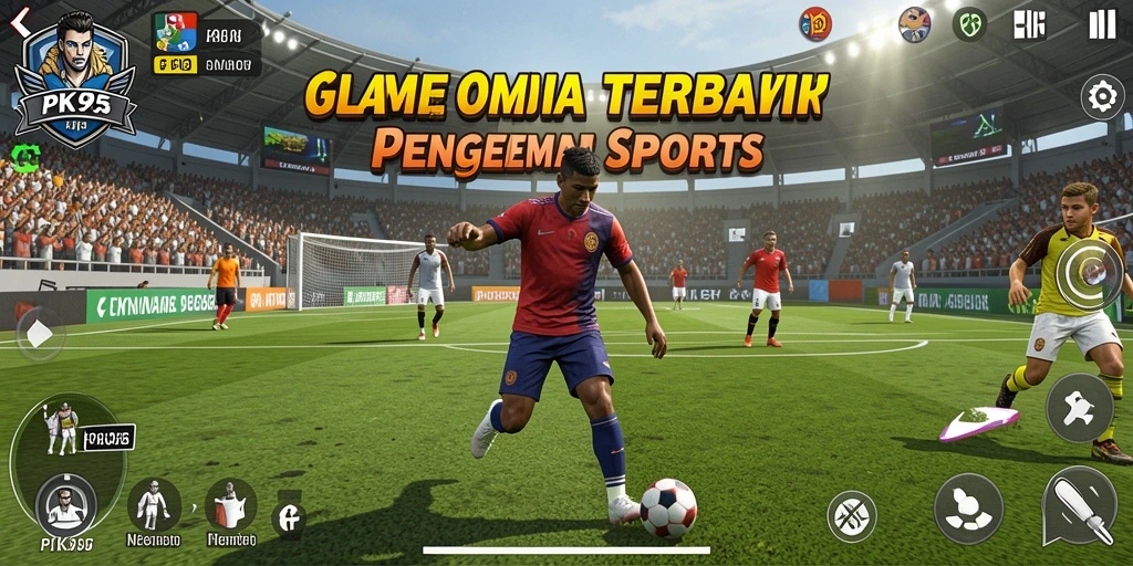 Tampilan gameplay PK95 yang menampilkan aksi olahraga seru dan kompetitif.