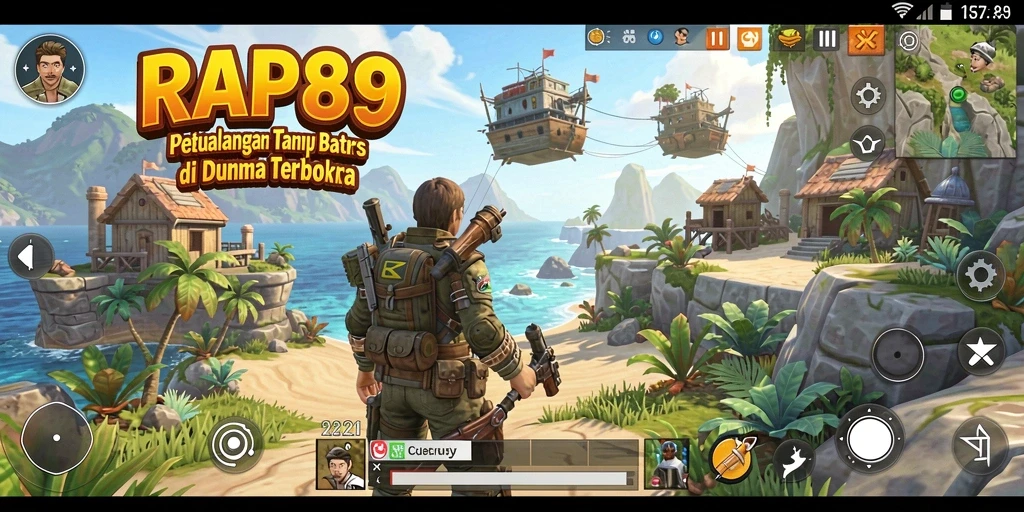 Screenshot gameplay RAP89 yang menunjukkan dunia terbuka yang luas.