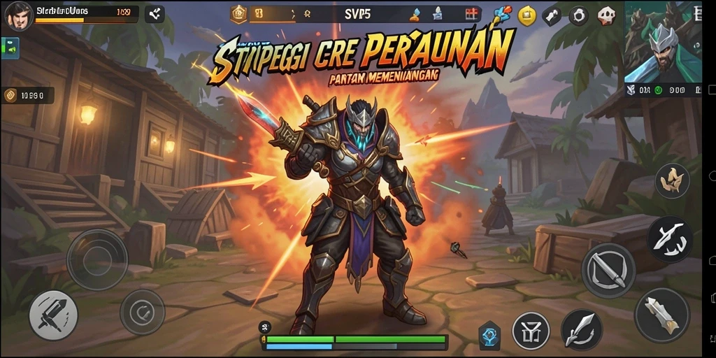 Tampilan gameplay menarik dengan taktik strategis yang mendebarkan.