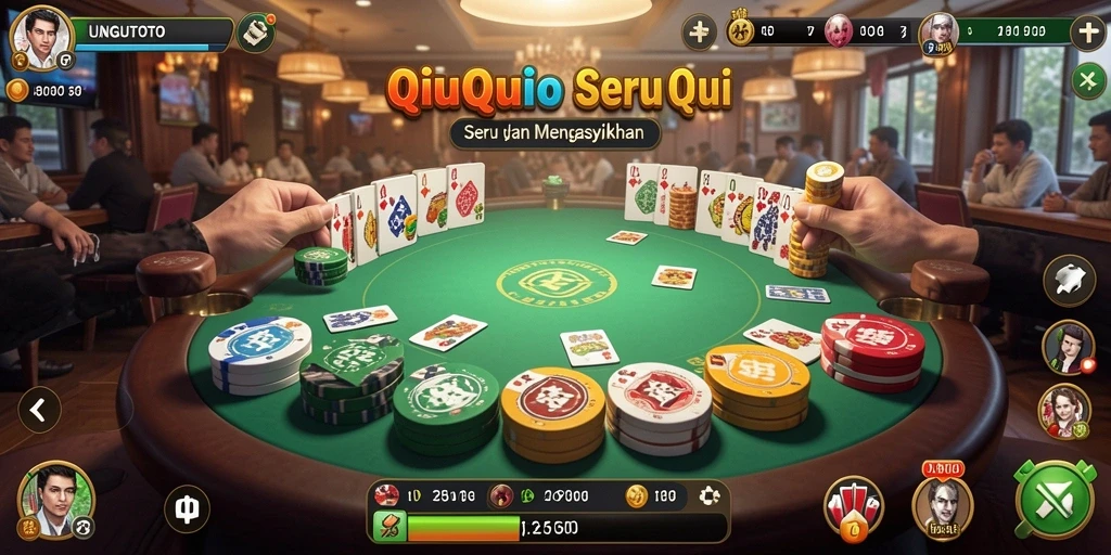 Tampilan gameplay menarik dari UNGUTOTO dengan aksi seru QiuQiu.